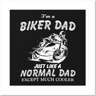 FAther (2) Biker DAD Posters and Art